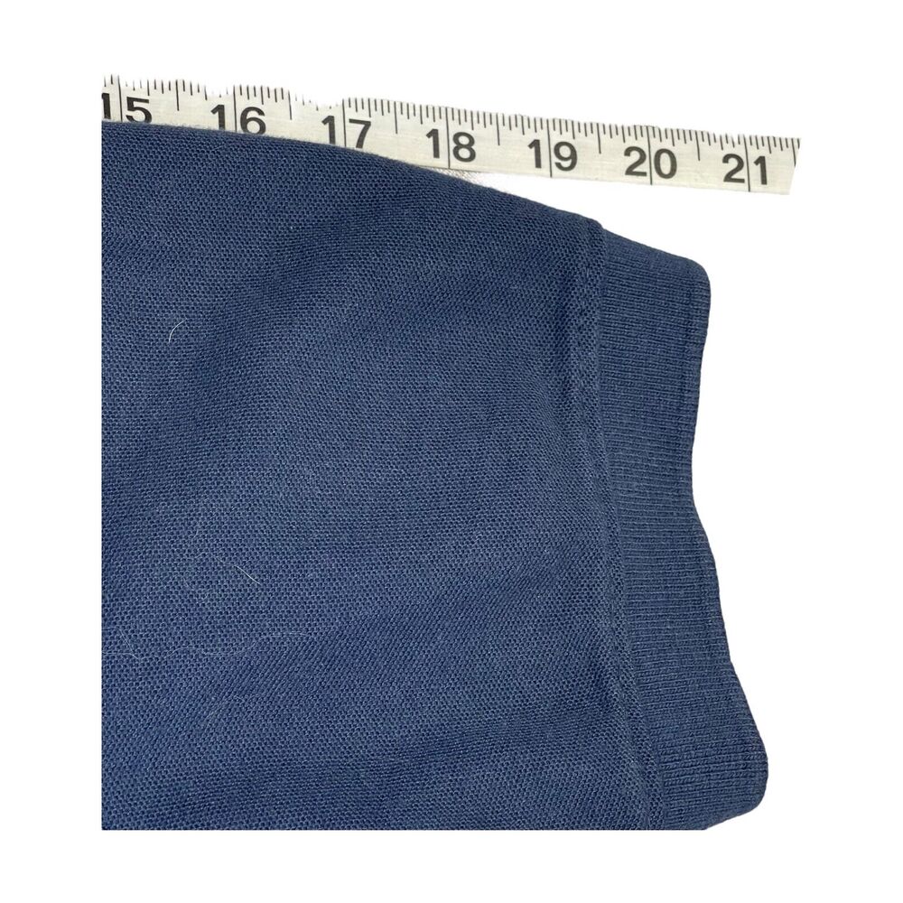 Beverly Hills Polo Shirt Mens Large Blue Cotton Modern Fit Short Sleeve Collared - Picture 6 of 8